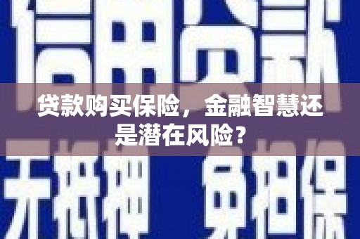 小店贷款购买保险，金融智慧还是潜在风险？