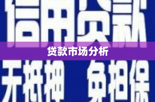 小店贷款市场分析