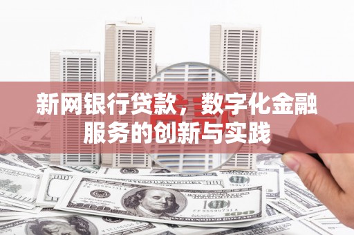 小店新网银行贷款，数字化金融服务的创新与实践