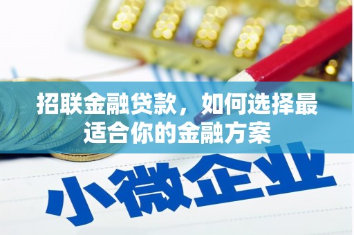 小店招联金融贷款，如何选择最适合你的金融方案