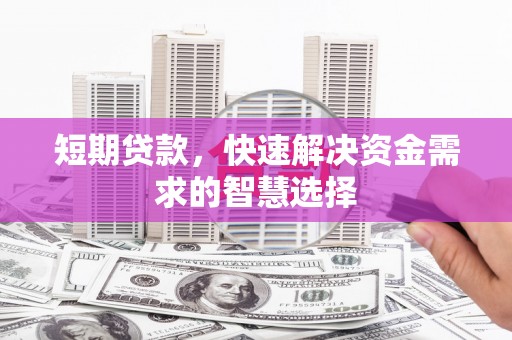 小店短期贷款，快速解决资金需求的智慧选择