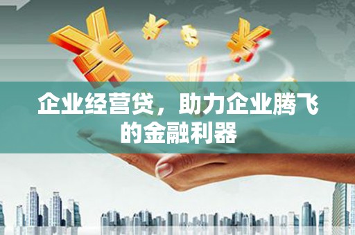 小店企业经营贷，助力企业腾飞的金融利器