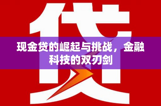 小店现金贷的崛起与挑战，金融科技的双刃剑