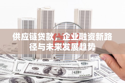 小店供应链贷款，企业融资新路径与未来发展趋势