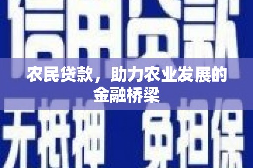 小店农民贷款，助力农业发展的金融桥梁