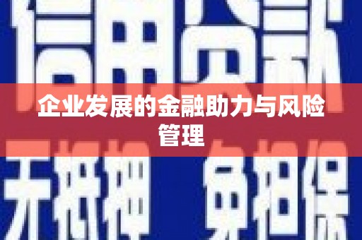 小店企业发展的金融助力与风险管理