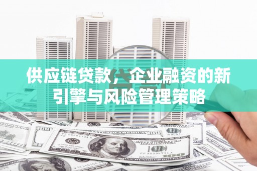 小店供应链贷款，企业融资的新引擎与风险管理策略