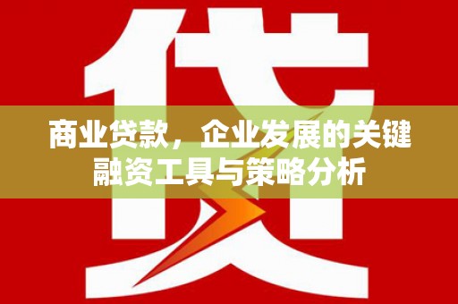 小店商业贷款，企业发展的关键融资工具与策略分析