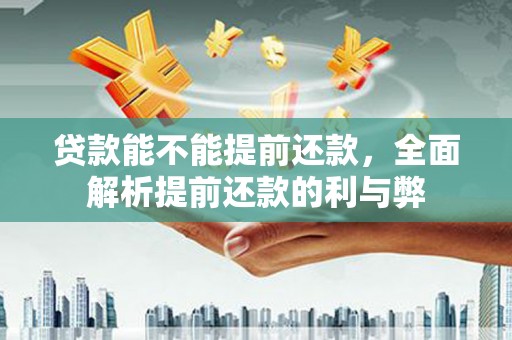 小店贷款能不能提前还款，全面解析提前还款的利与弊