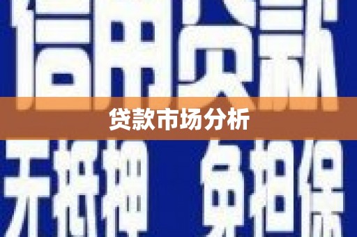 小店贷款市场分析