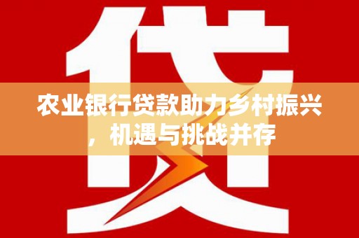 小店农业银行贷款助力乡村振兴，机遇与挑战并存