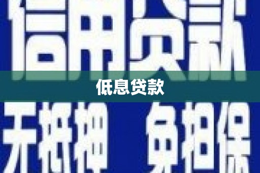 小店低息贷款