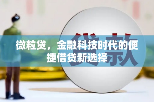 小店微粒贷，金融科技时代的便捷借贷新选择