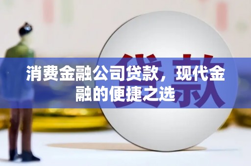小店消费金融公司贷款，现代金融的便捷之选