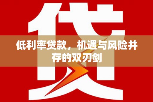 小店低利率贷款，机遇与风险并存的双刃剑