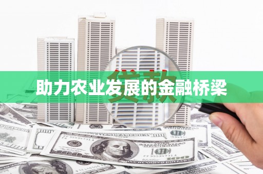 小店助力农业发展的金融桥梁